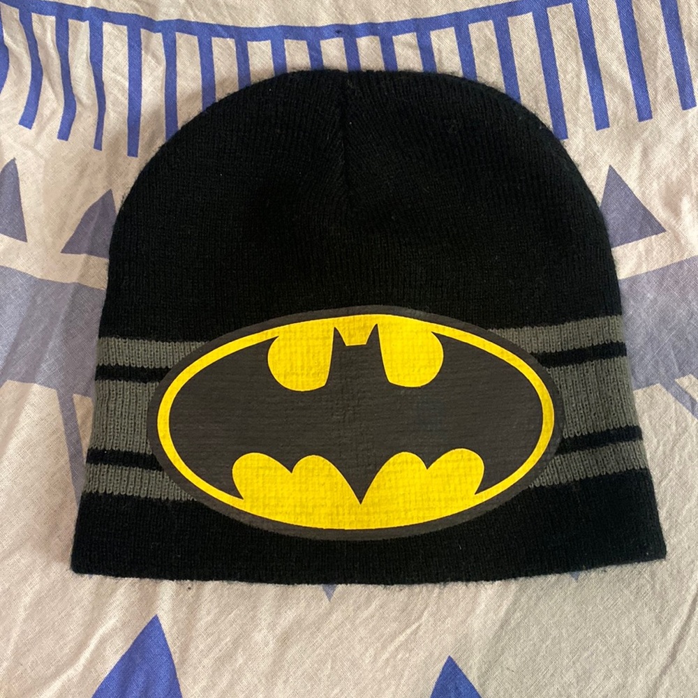 Batman knit beanie hat